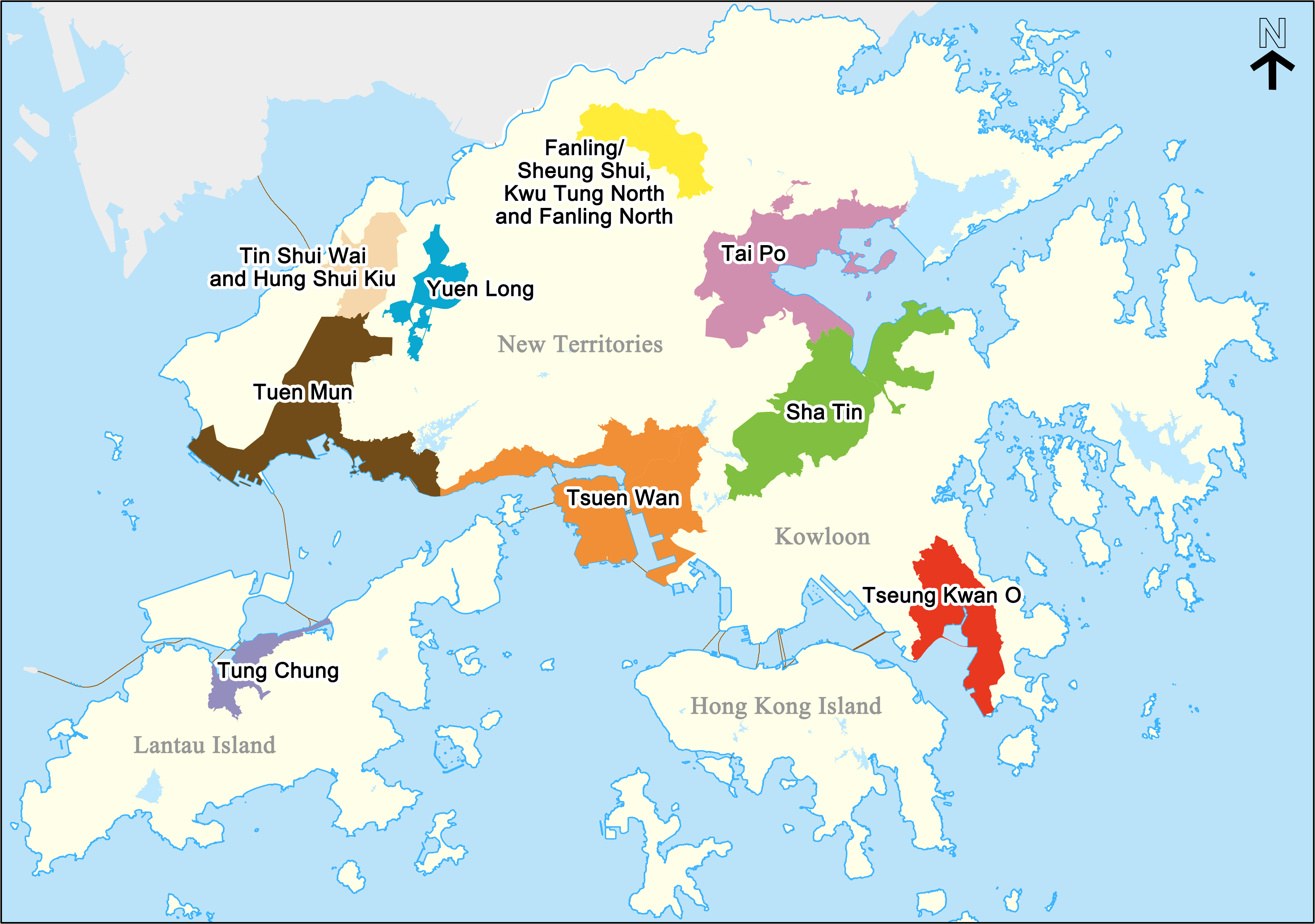 Image Map of Hong Kong