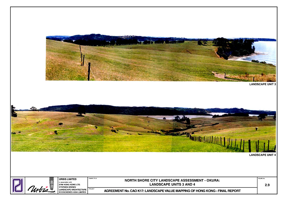 Figure 2.9 - NORTH SHORE CITY LANDSCAPE ASSESSMENT - OKURA : LANDSCAPE UNITS 3 AND 4
