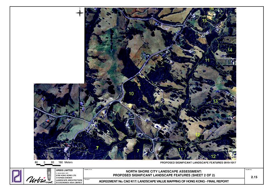 Figure 2.15 - NORTH SHORE CITY LANDSCAPE ASSESSMENT : PROPOSED SIGNIFICANT LANDSCAPE FEATURES (SHEET 2 OF 2)