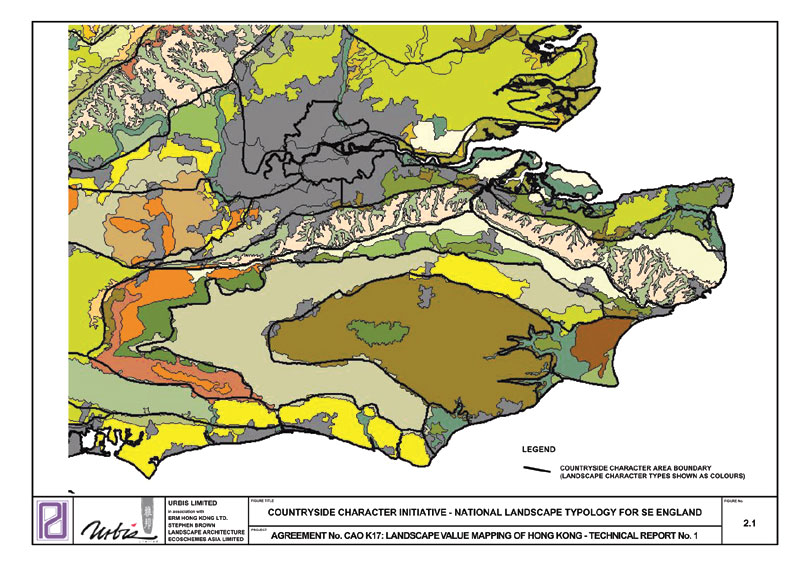 Figure2.1 Countryside Character Initiative - National Landscape Topology for SE England 