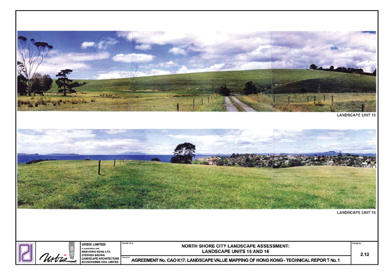 Figure 2.12 North Shore City Landscape Assessment - Landscape Units 15 and 16