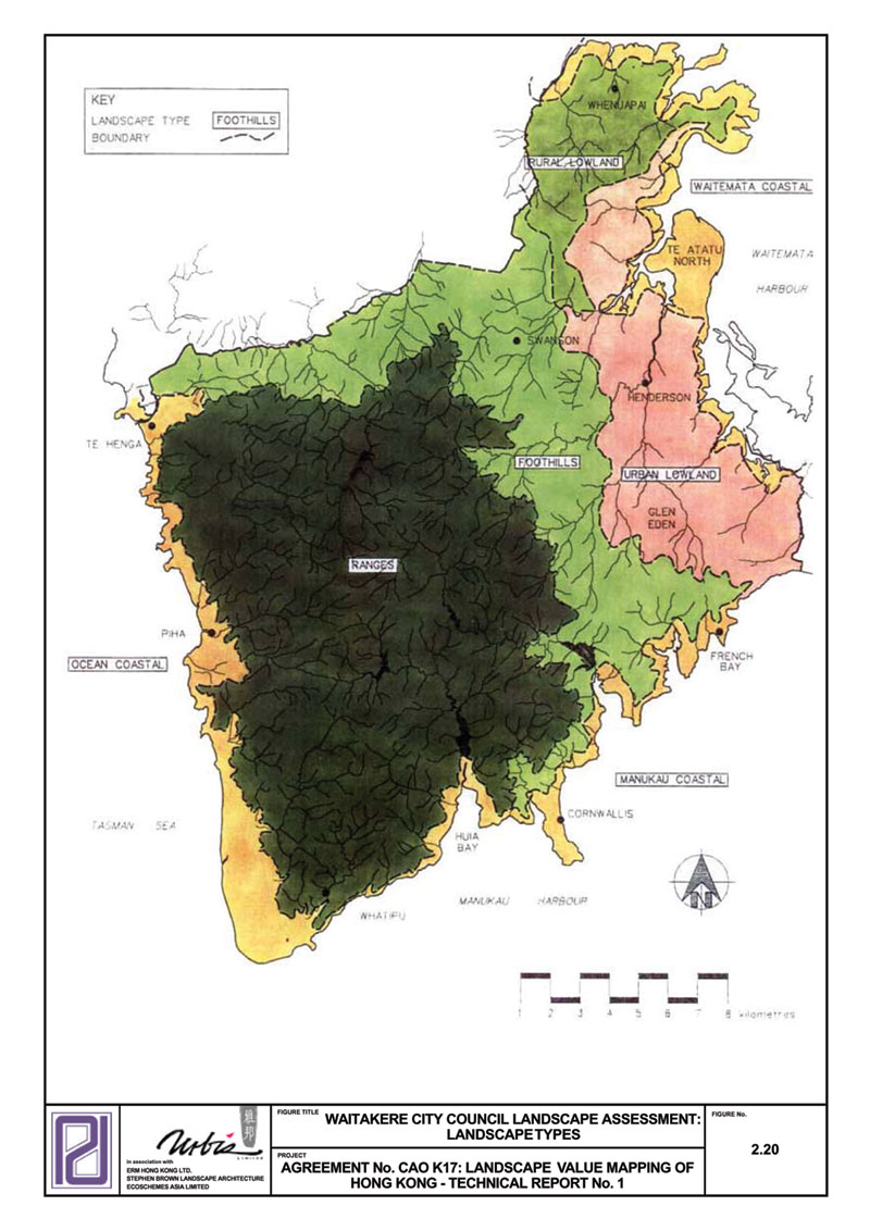 Figure 2.20 Waitakere City Council Landscape Assessment: Landscape Types