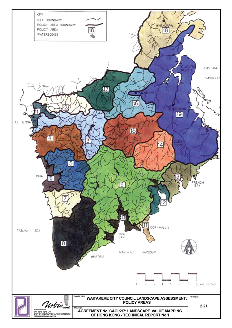 Figure 2.21 Waitakere City Council Landscape Assessment: Landscape Units