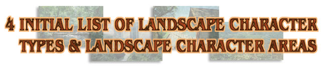 Initial list of landscape character types and landscape character areas