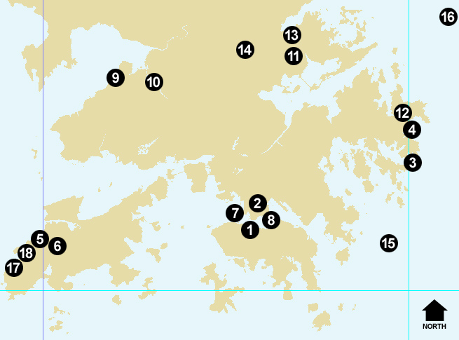 Location of Landscapes Shown On this PAGE